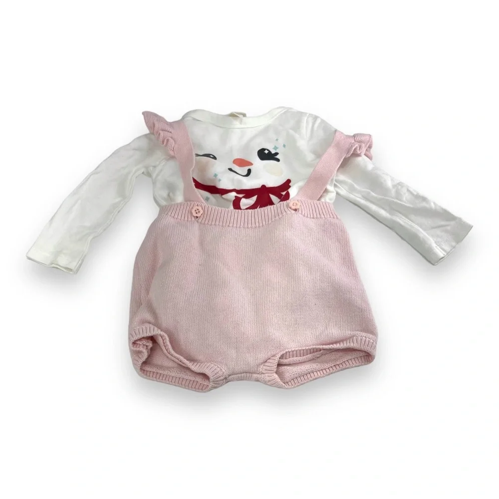 Carters baby cat & Jack counting daisies Christmas Dress with tutu legging 18 M